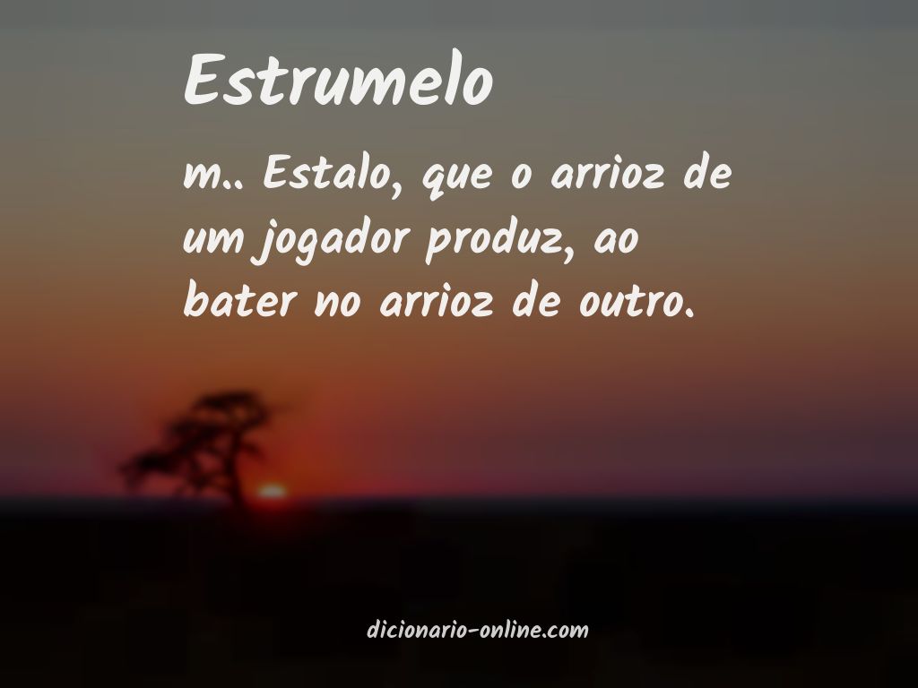 Significado de estrumelo