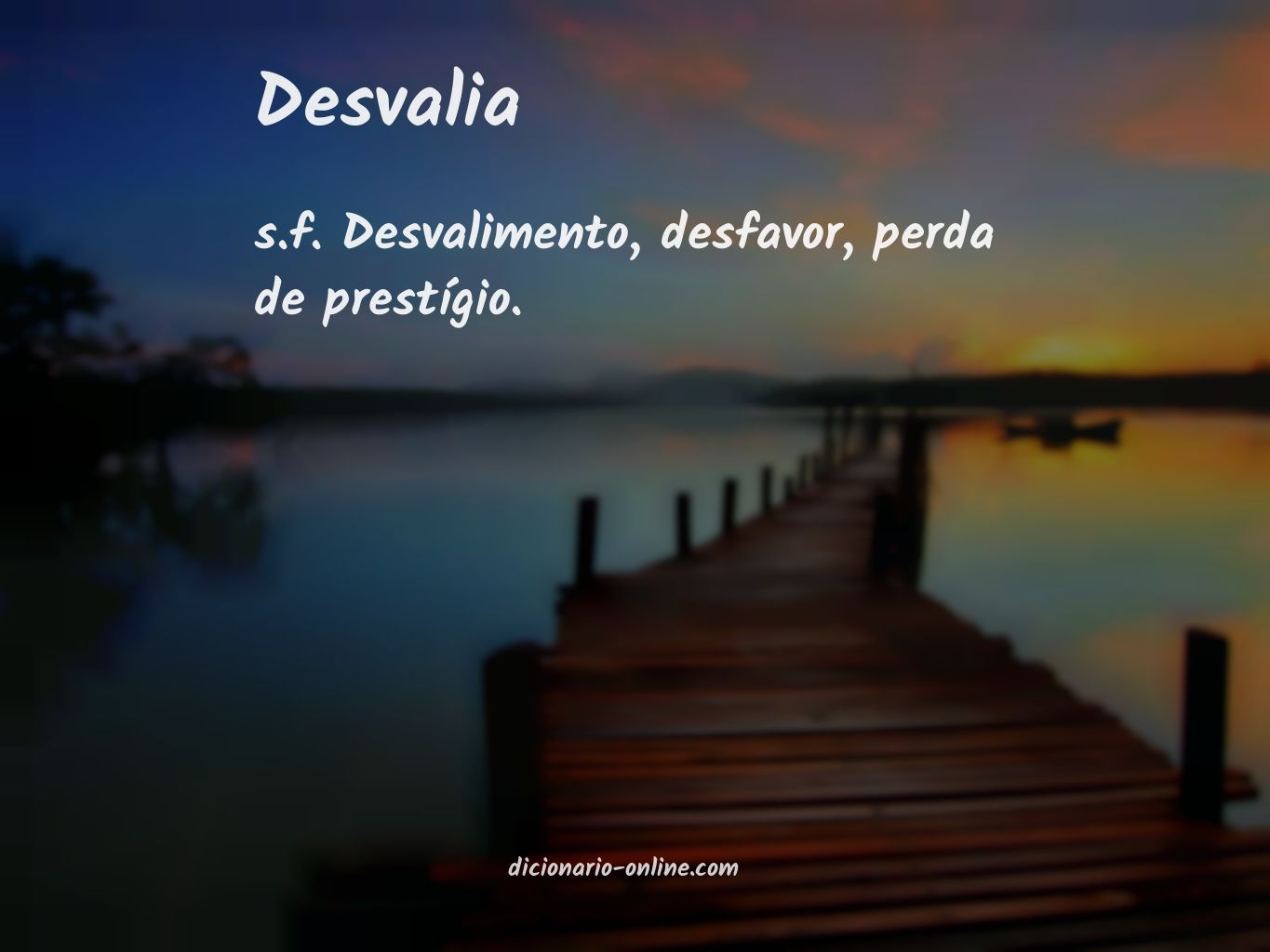 Significado de desvalia