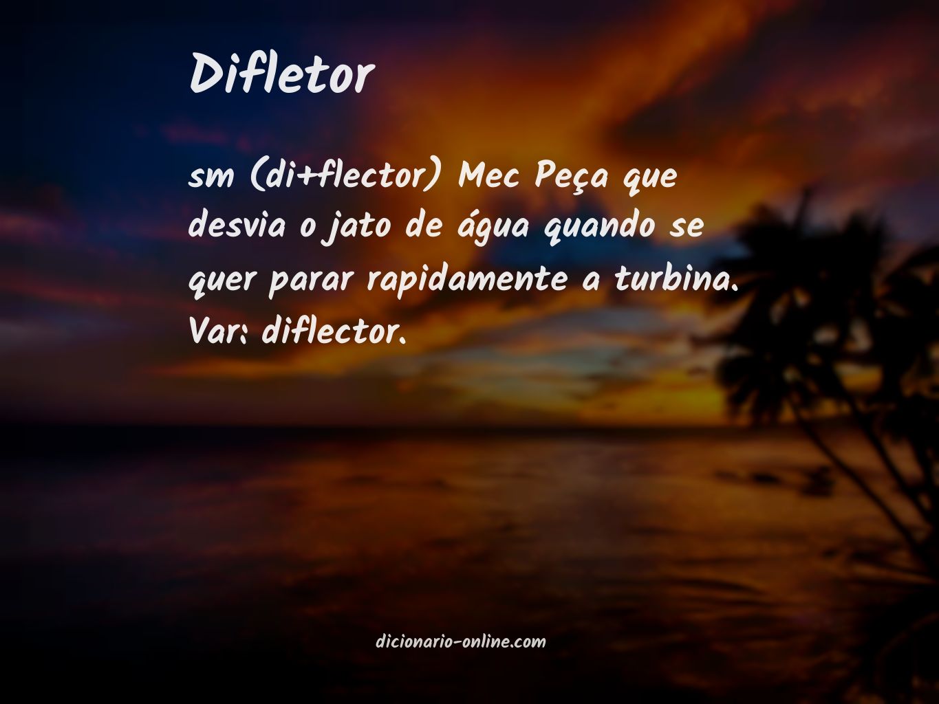 Significado de difletor