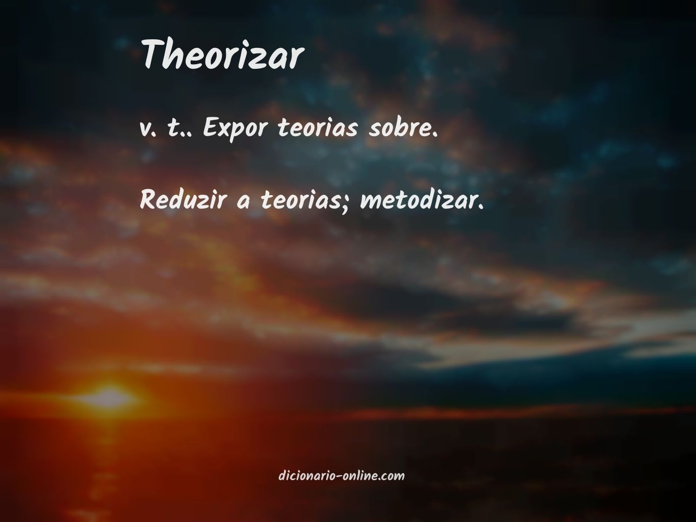 Significado de theorizar