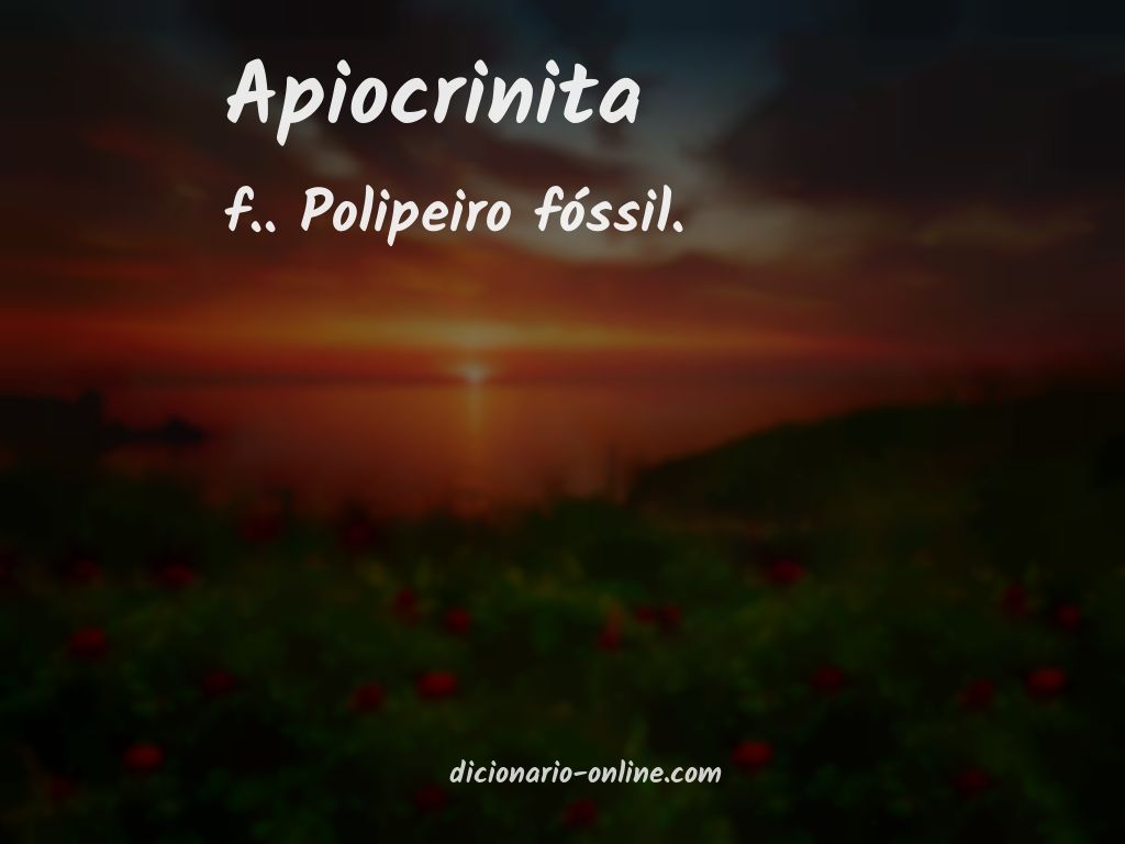 Significado de apiocrinita