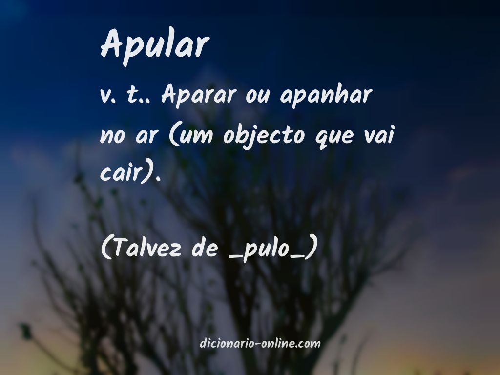 Significado de apular