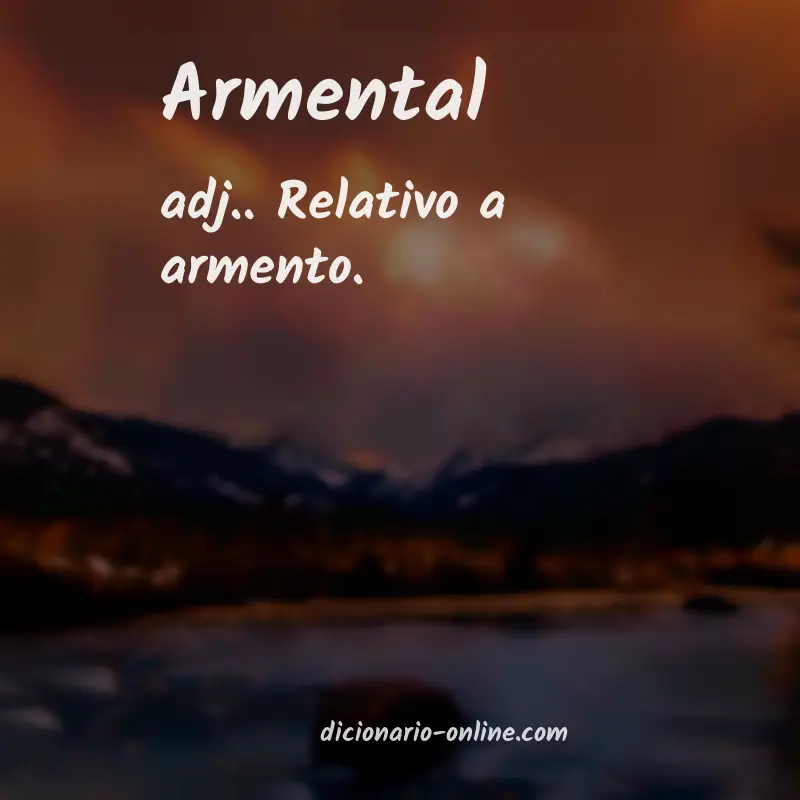 Significado de armental