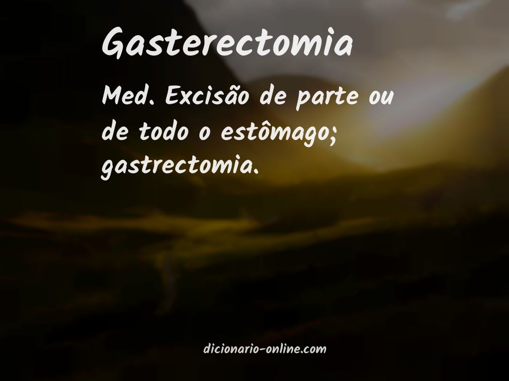 Significado de gasterectomia