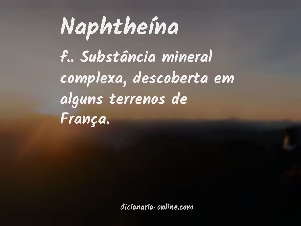 Significado de naphtheína