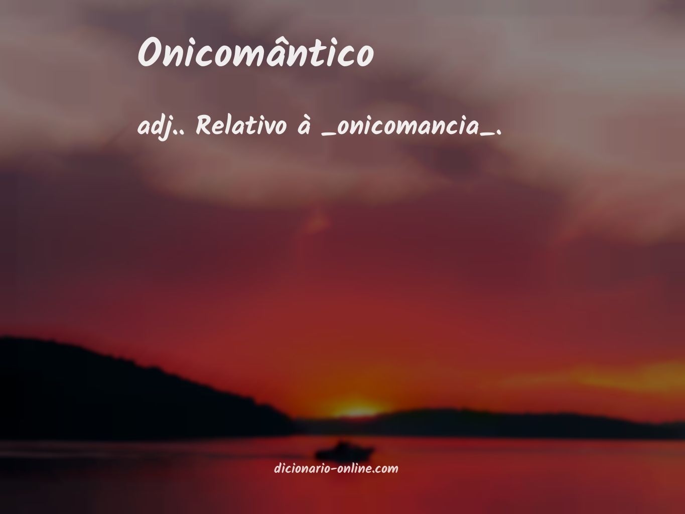 Significado de onicomântico