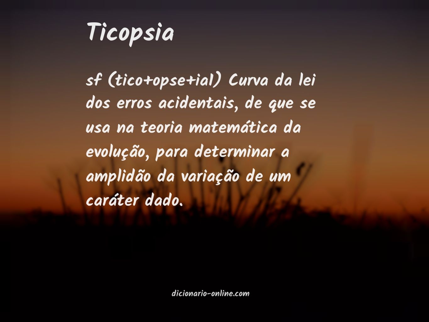Significado de ticopsia