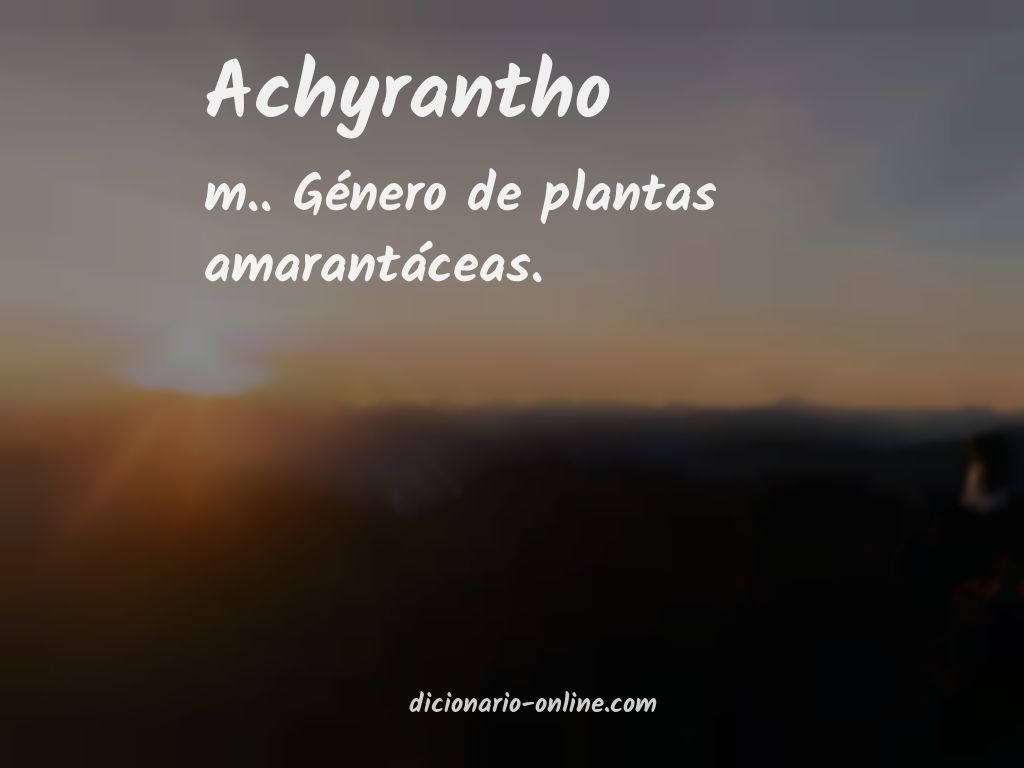 Significado de achyrantho