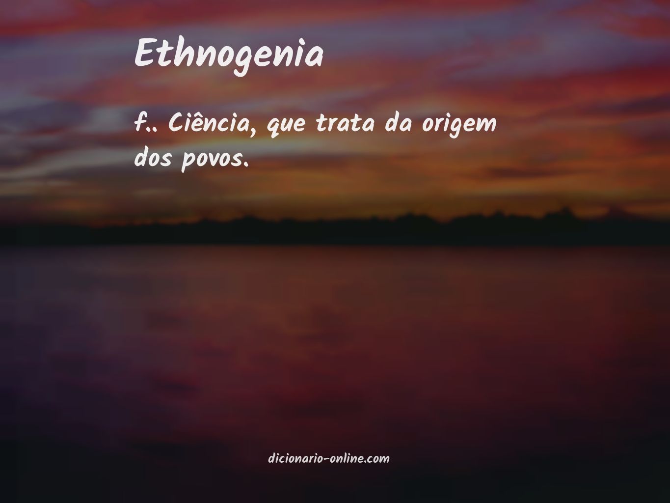 Significado de ethnogenia