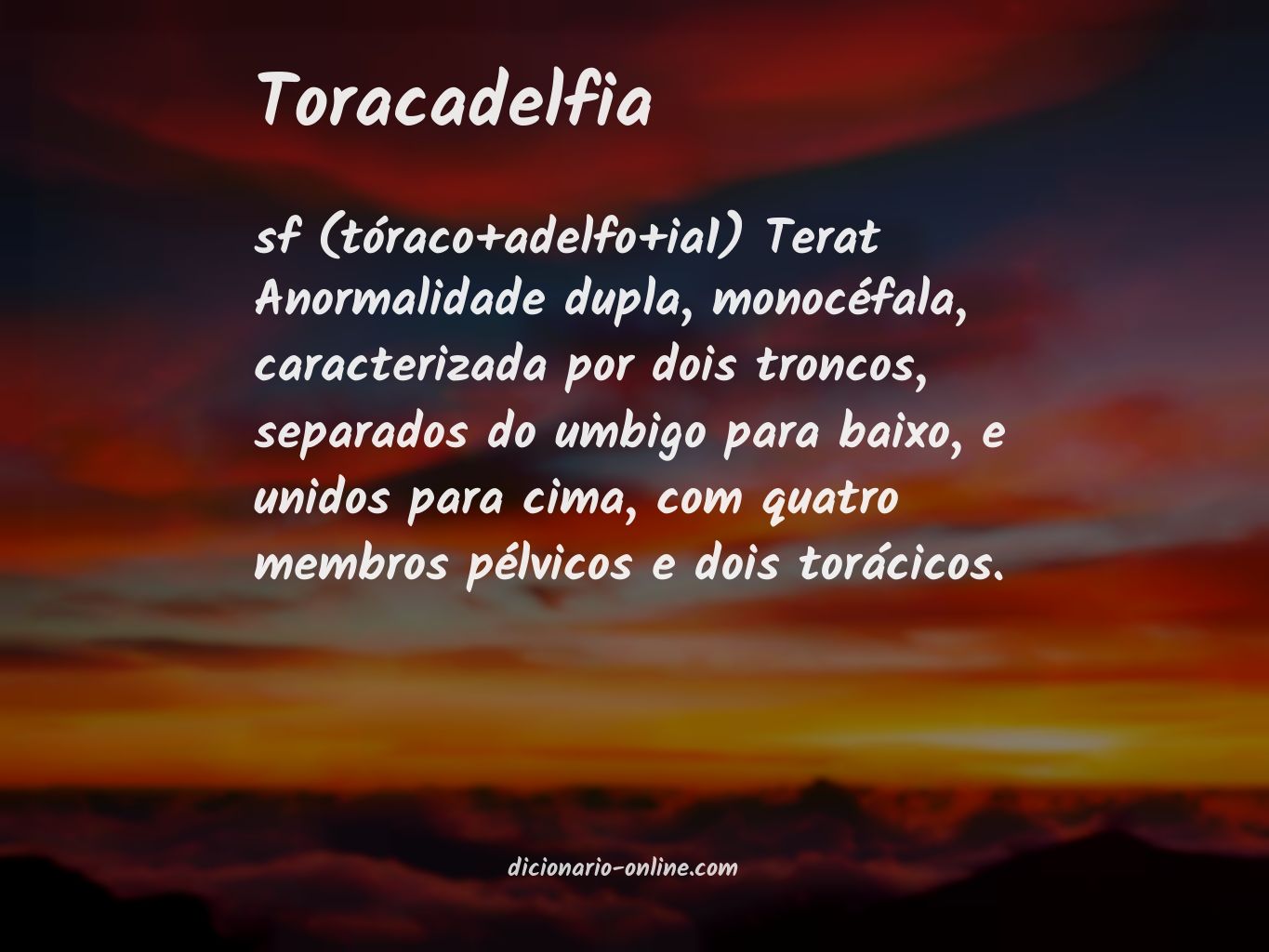 Significado de toracadelfia