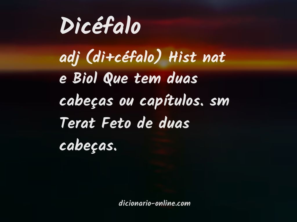 Significado de dicéfalo