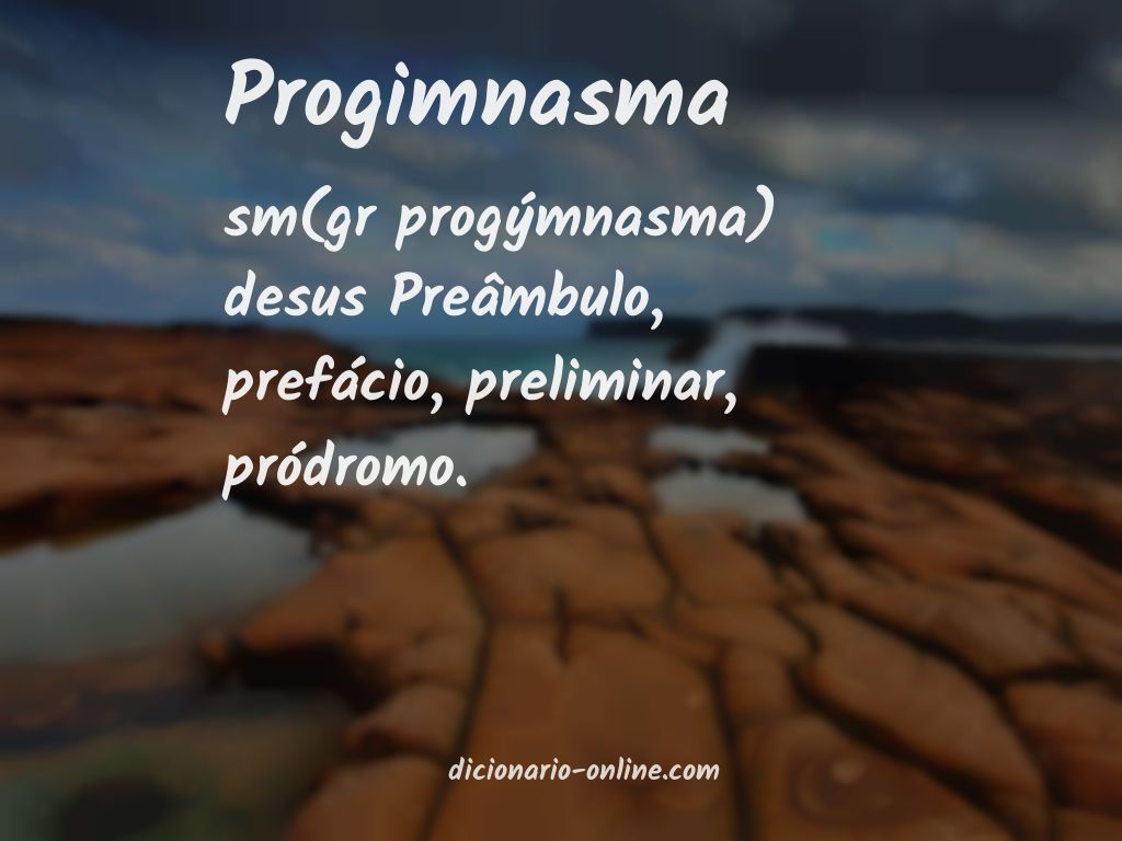Significado de progimnasma