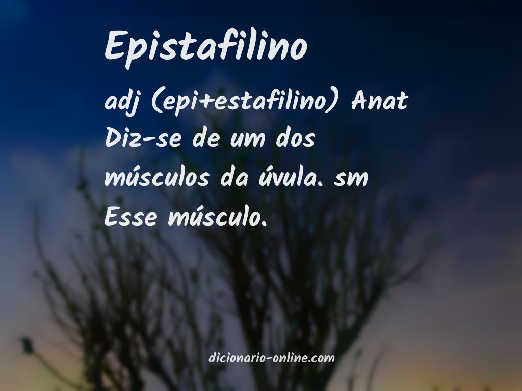 Significado de epistafilino