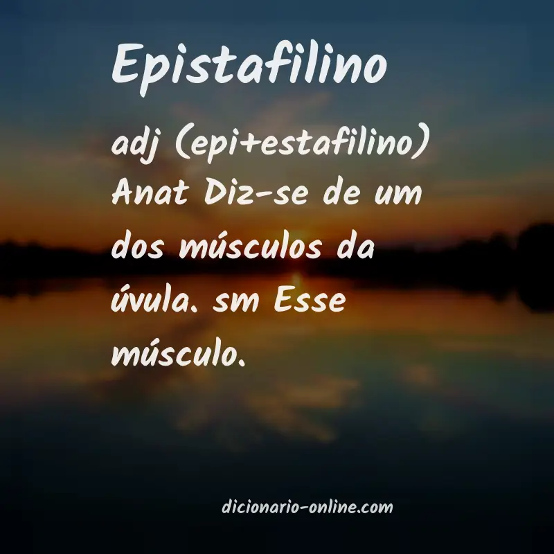 Significado de epistafilino
