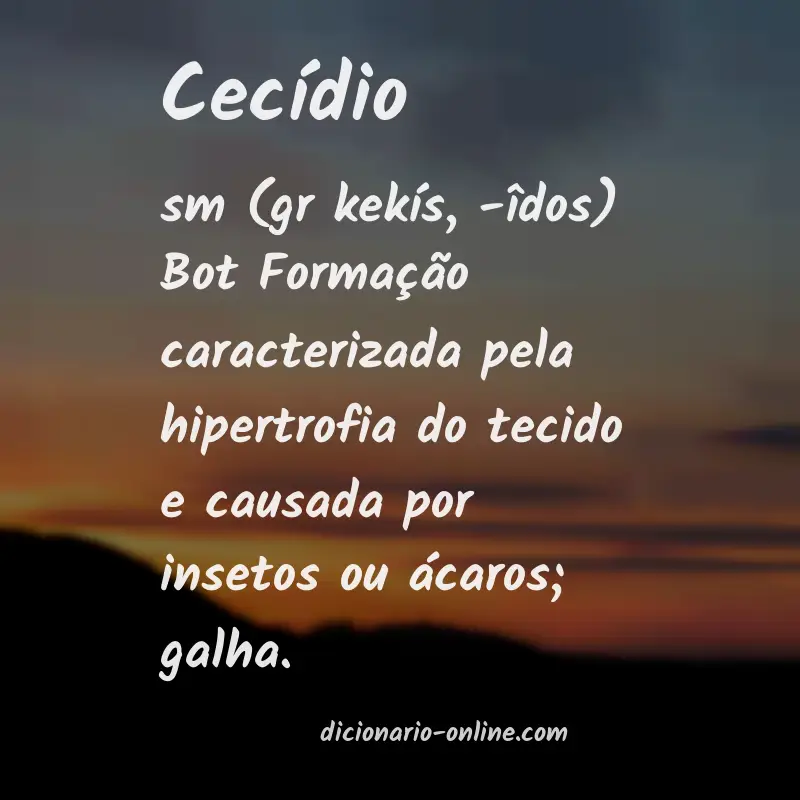 Significado de cecídio