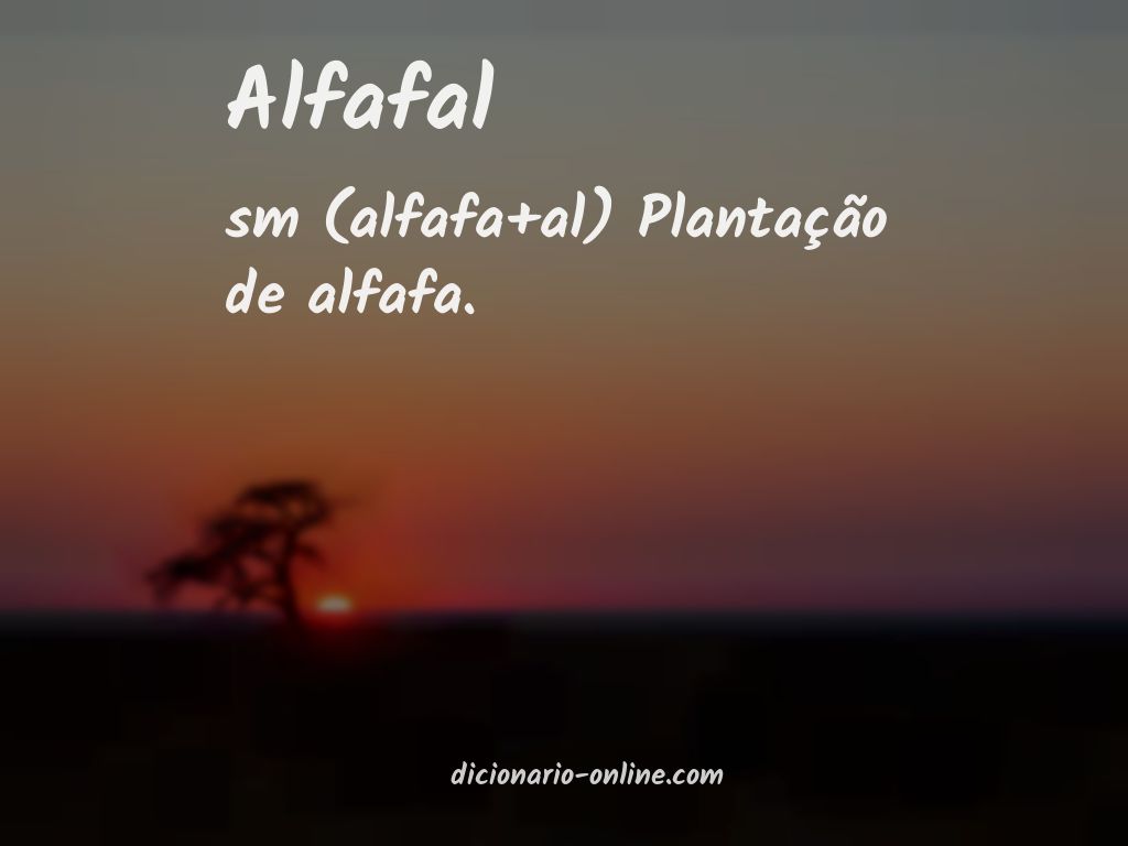 Significado de alfafal