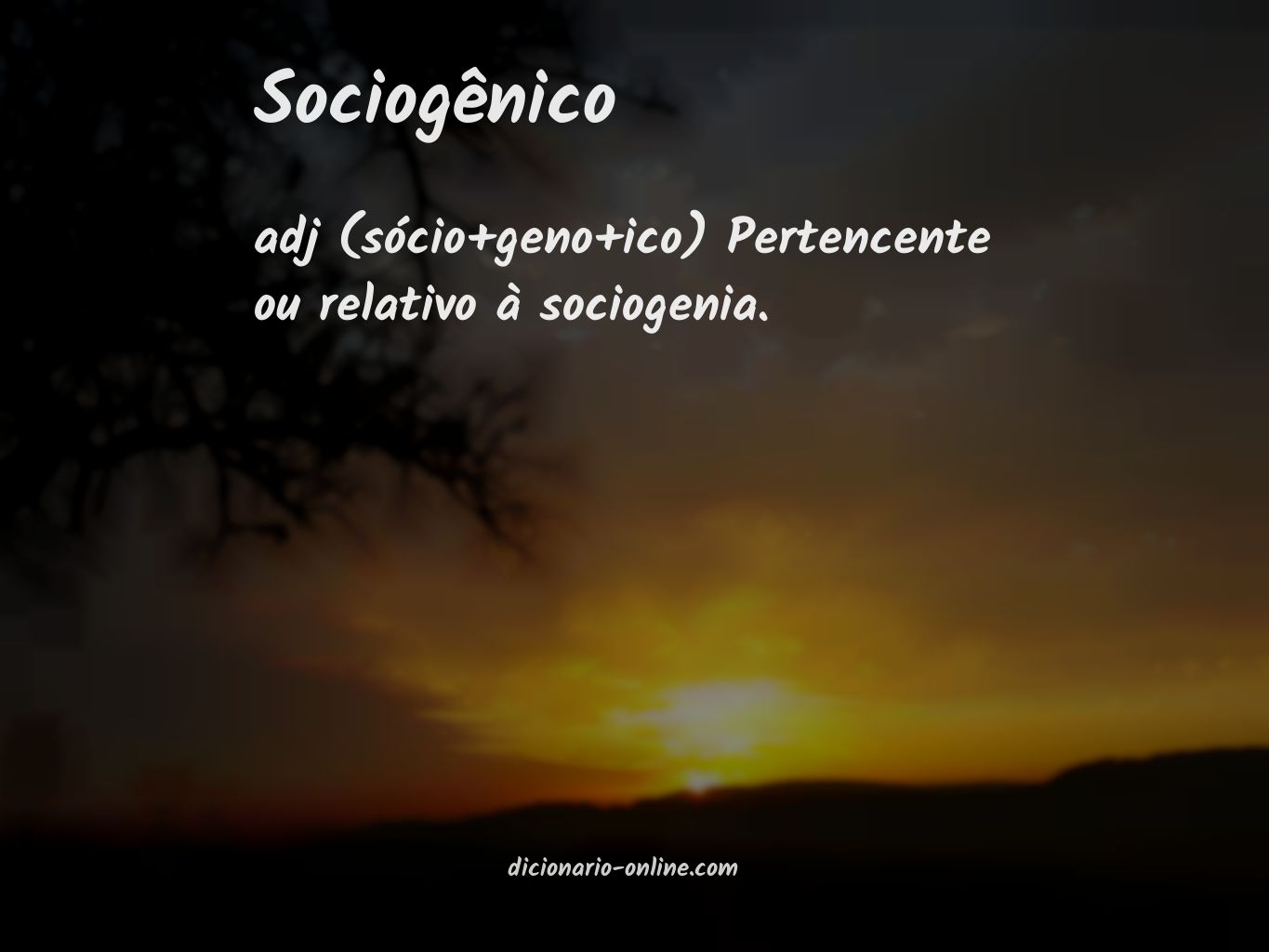 Significado de sociogênico