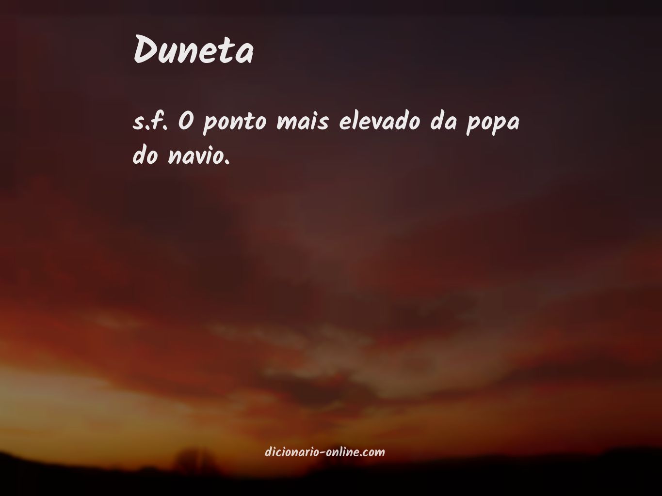 Significado de duneta