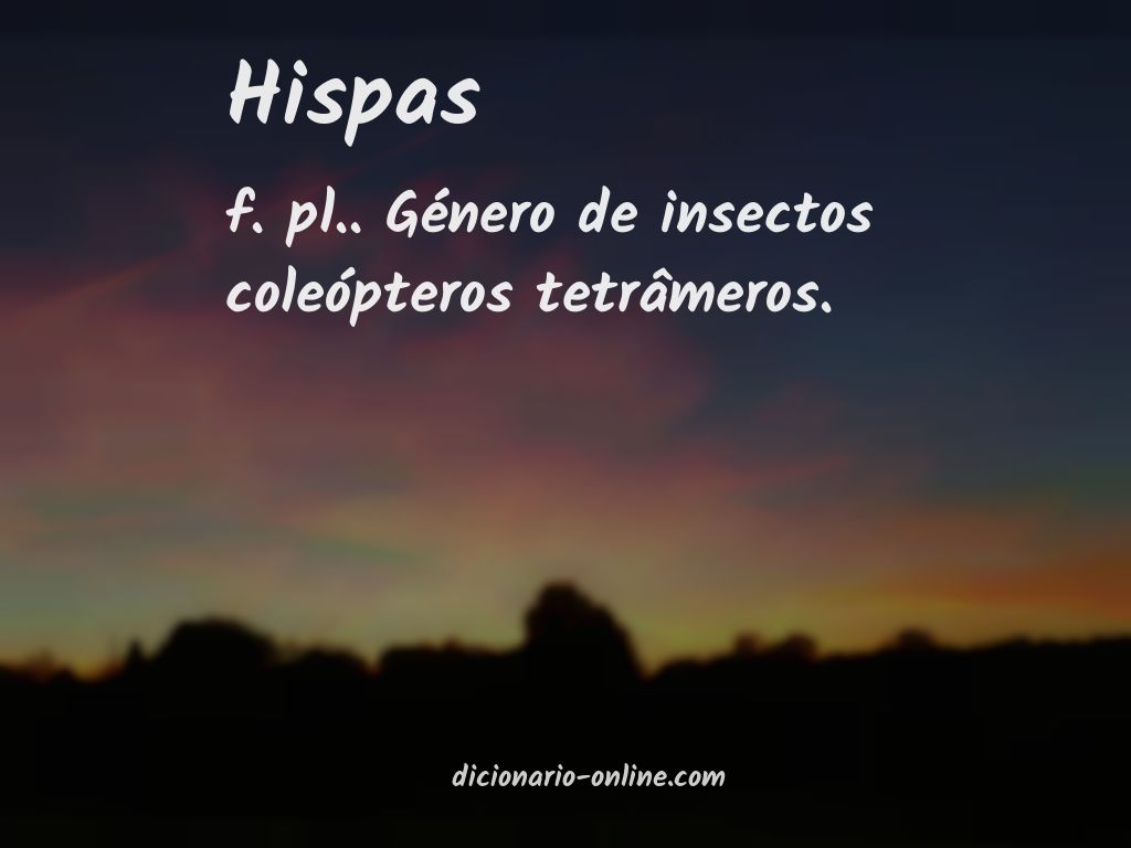 Significado de hispas
