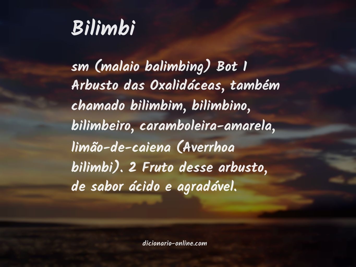 Significado de bilimbi