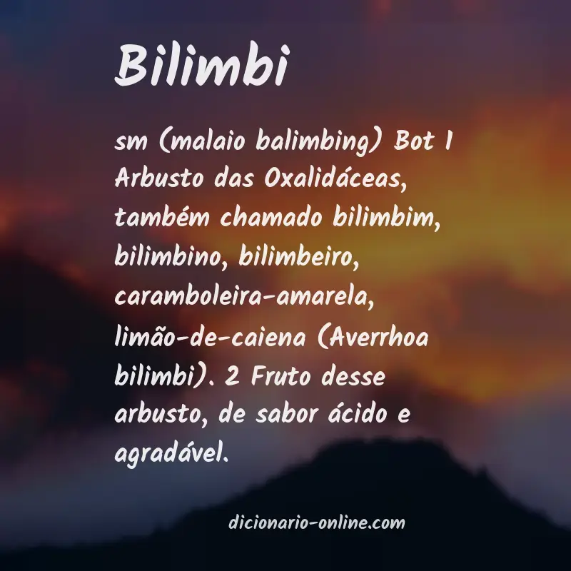 Significado de bilimbi
