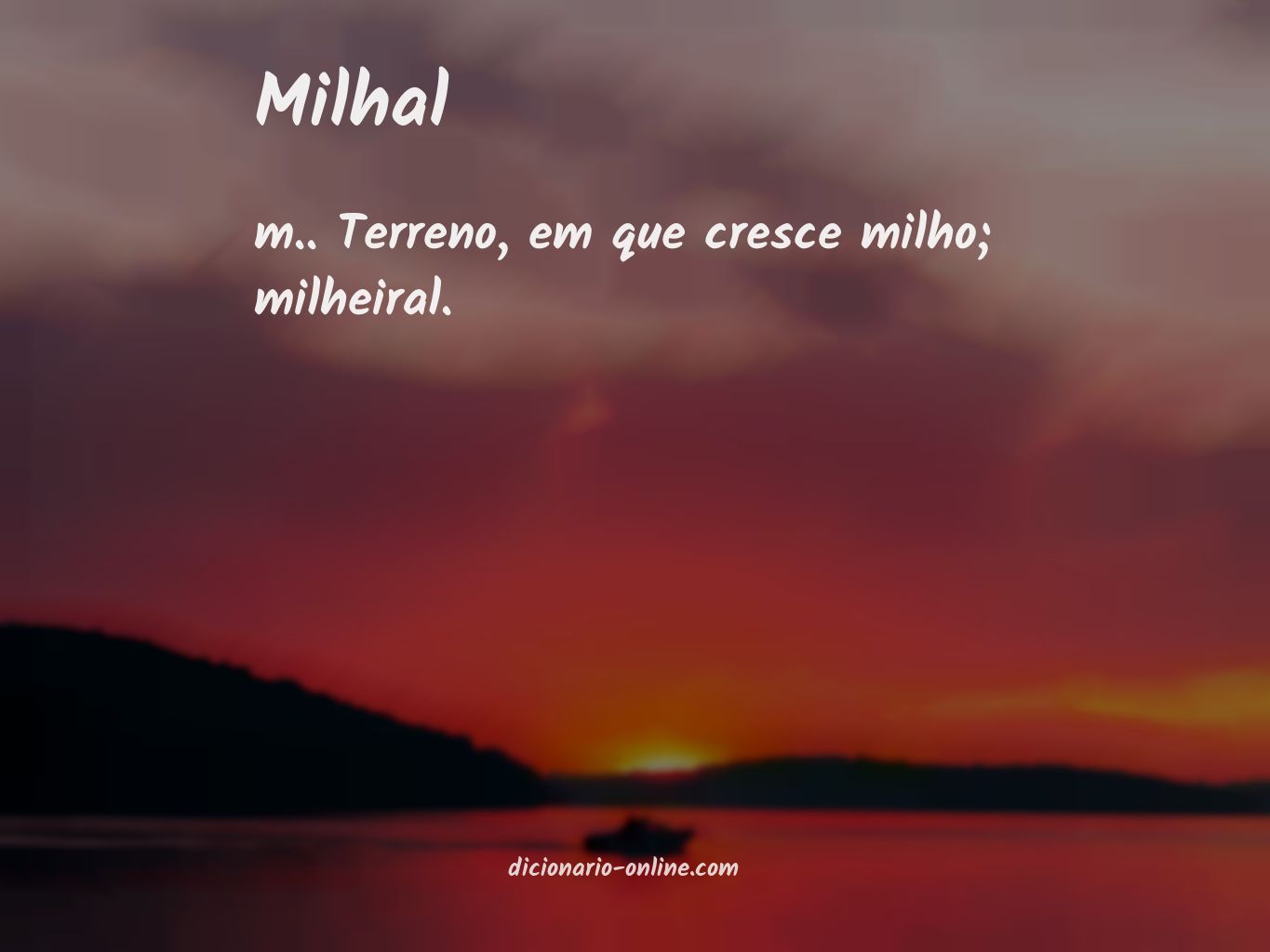 Significado de milhal