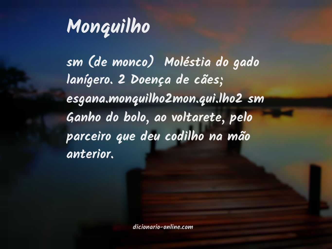 Significado de monquilho