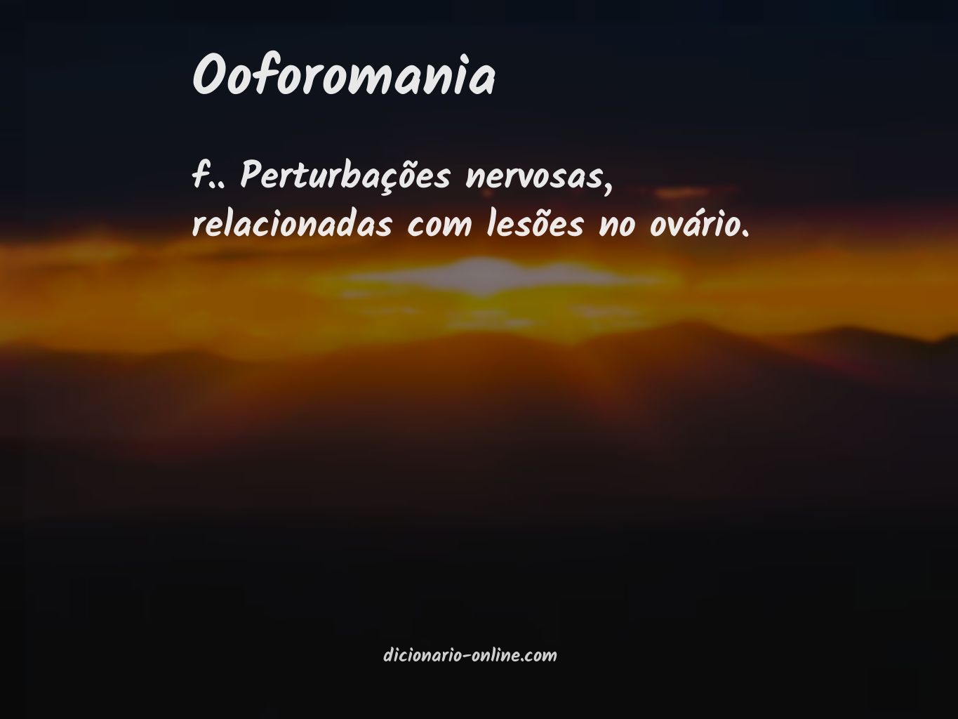 Significado de ooforomania