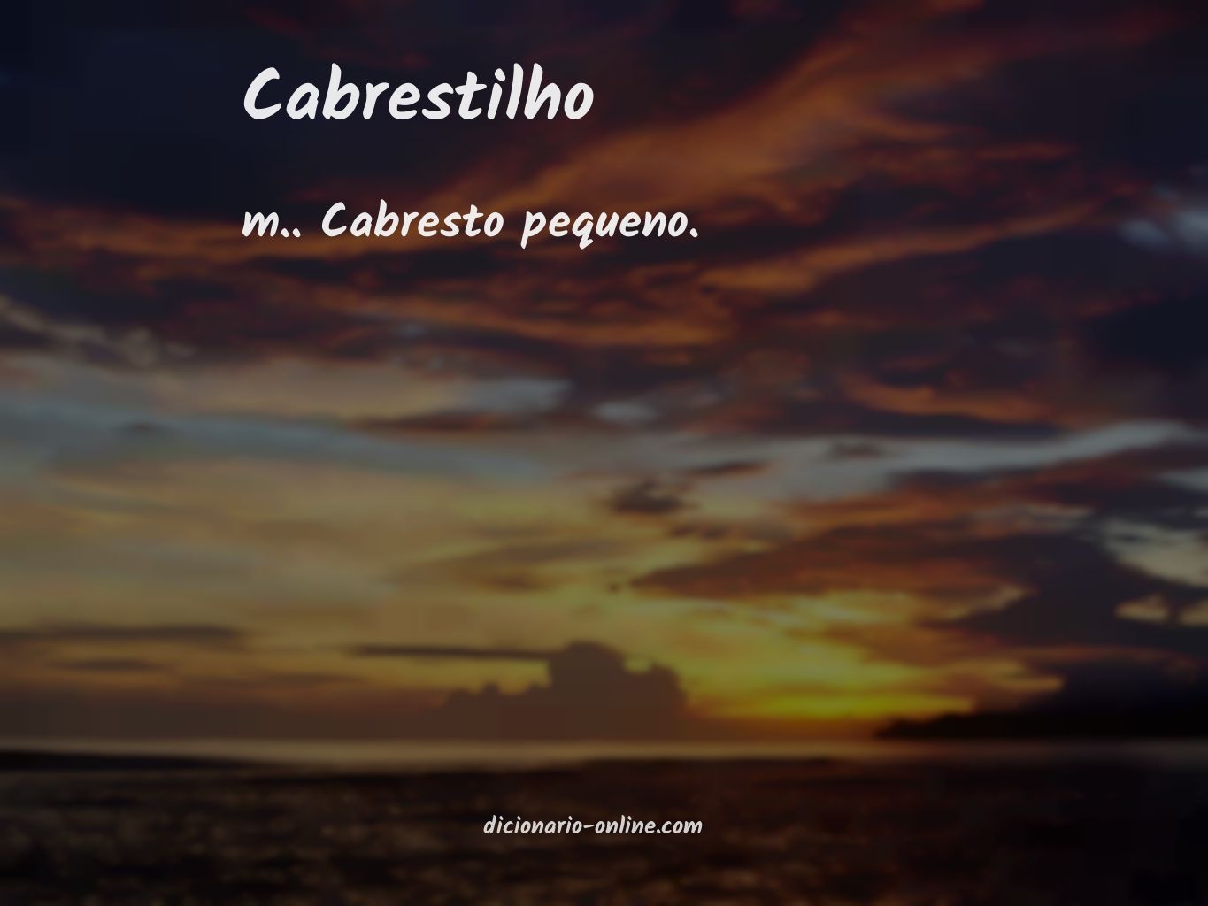 Significado de cabrestilho