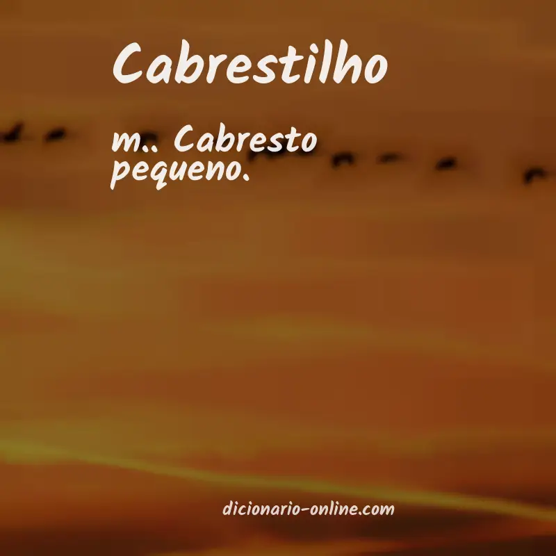 Significado de cabrestilho