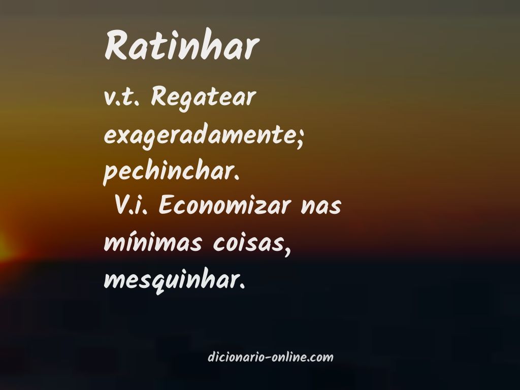 Significado de ratinhar