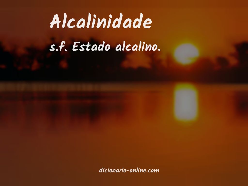 Significado de alcalinidade