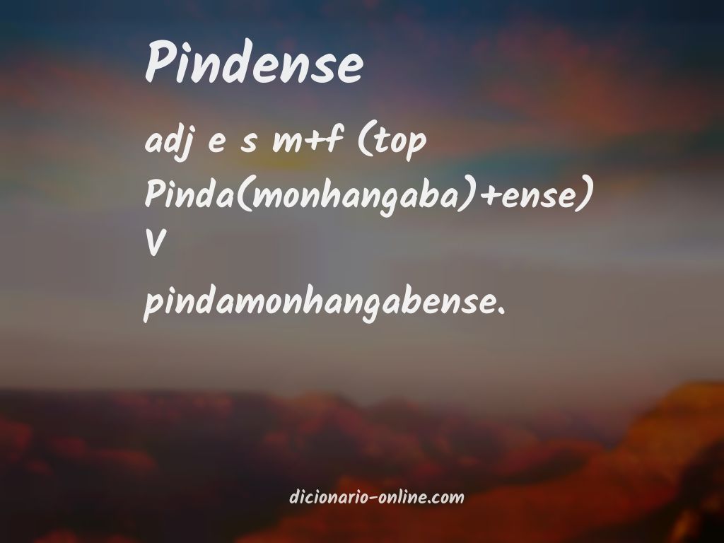 Significado de pindense