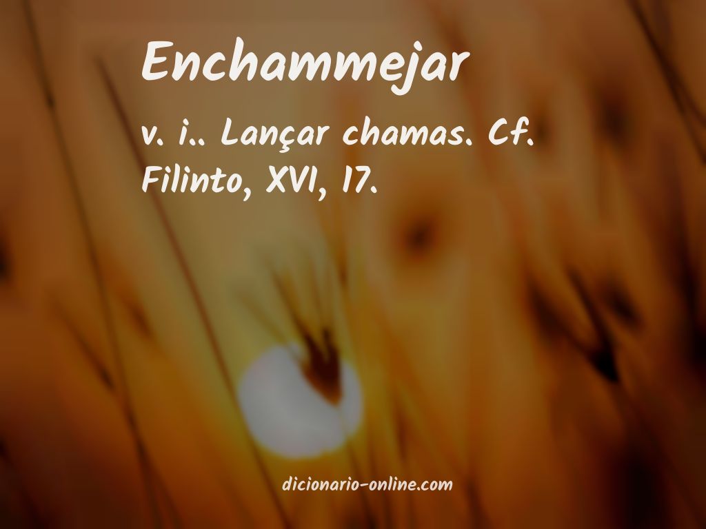 Significado de enchammejar