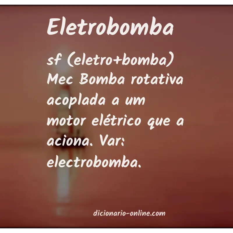 Significado de eletrobomba