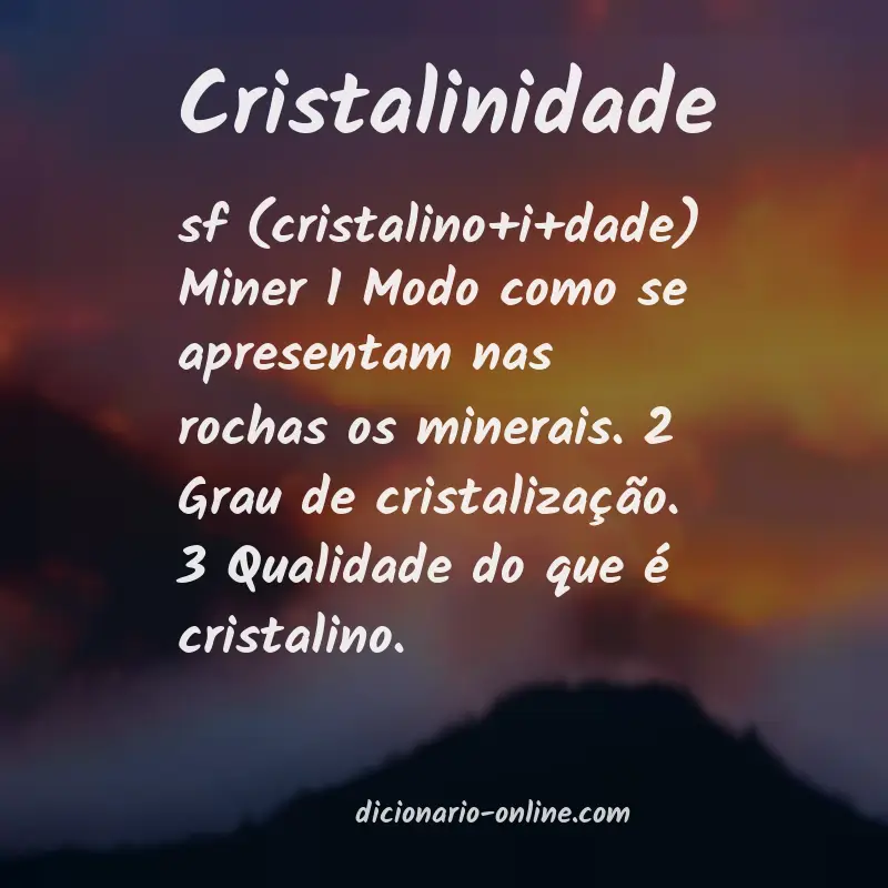 Significado de cristalinidade