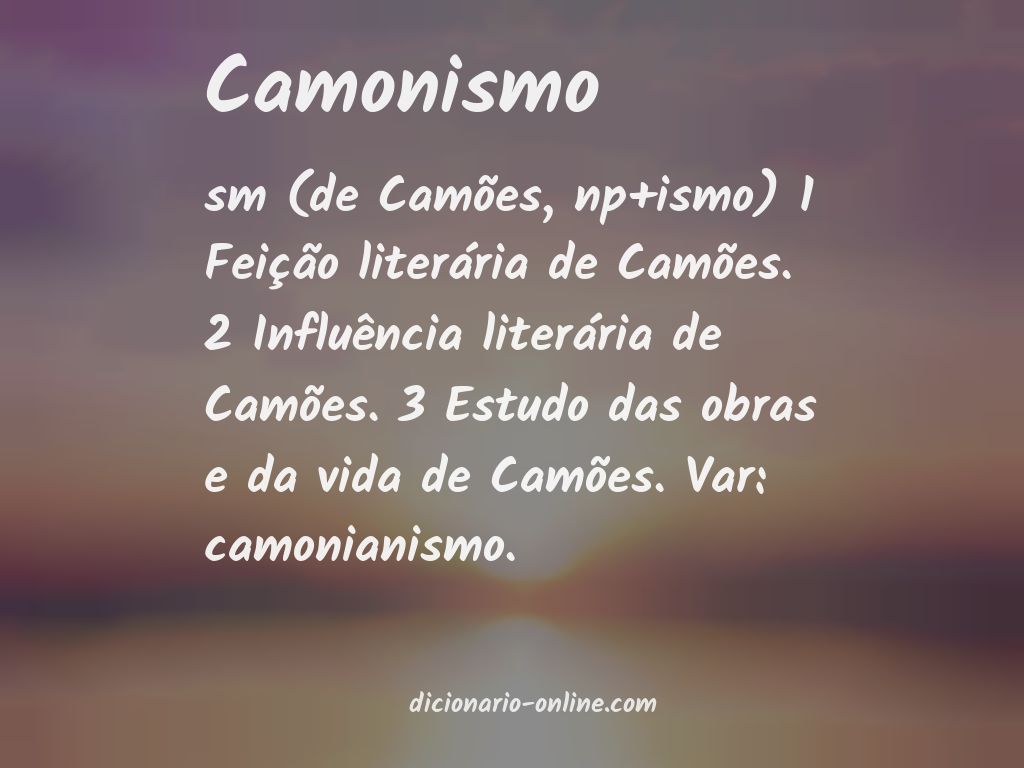 Significado de camonismo