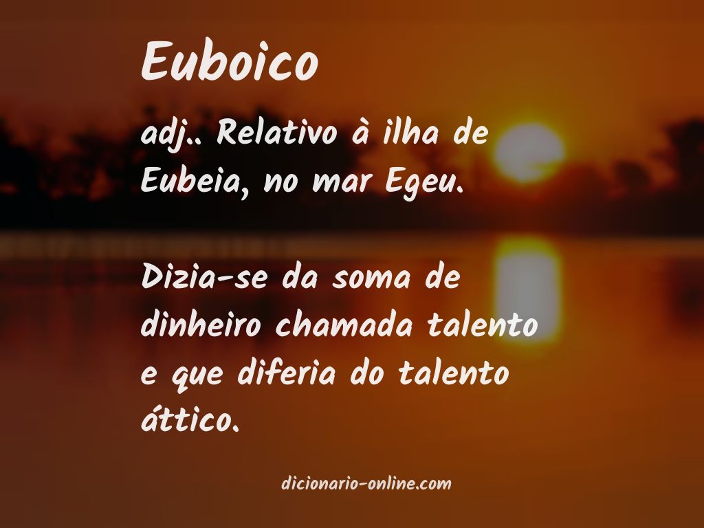 Significado de euboico