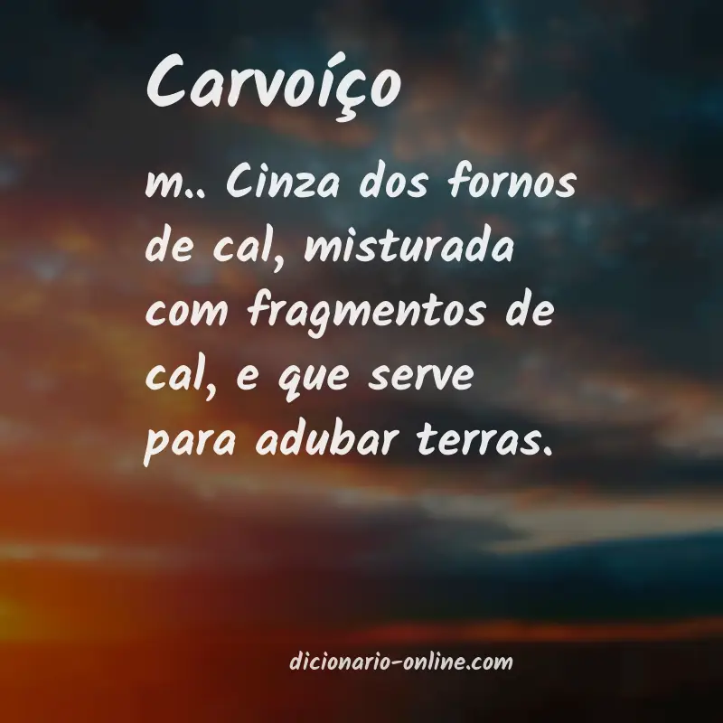 Significado de carvoíço