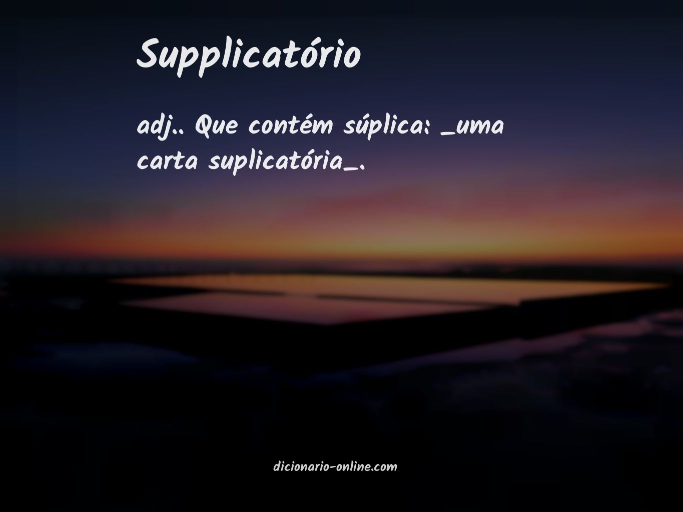 Significado de supplicatório