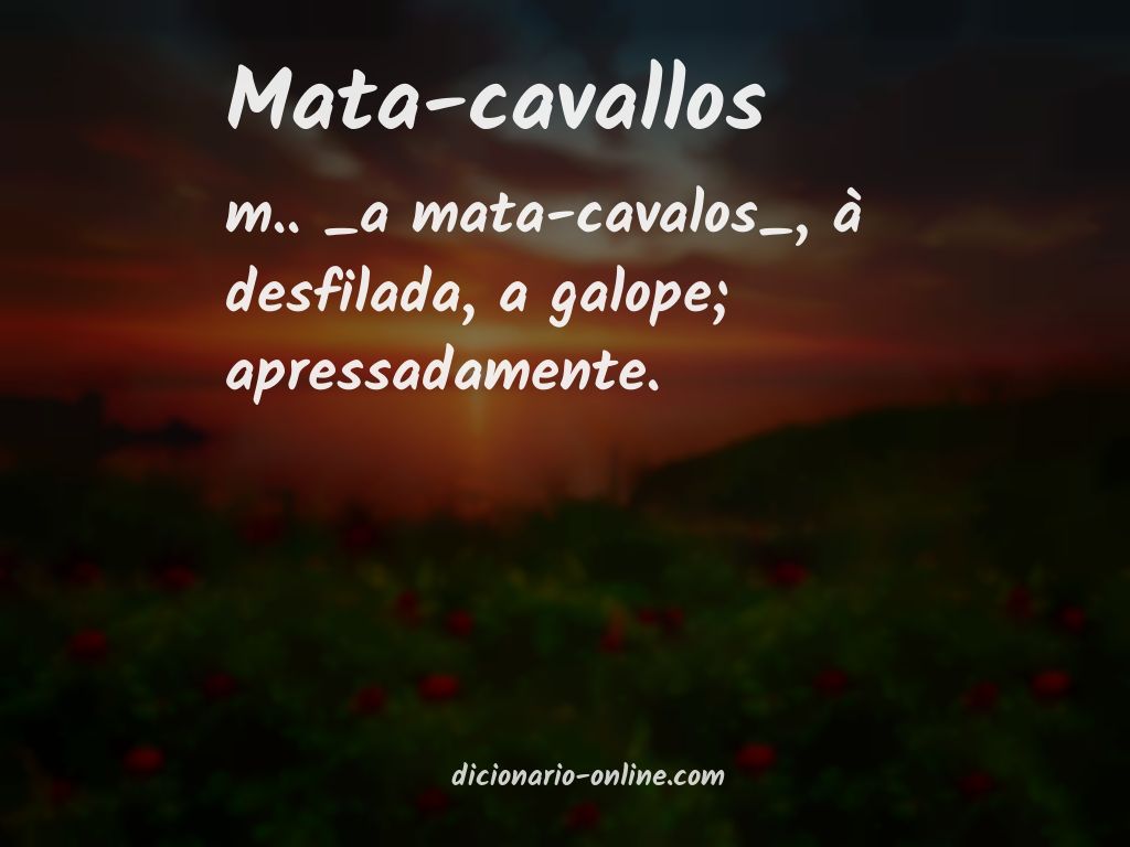 Significado de mata-cavallos