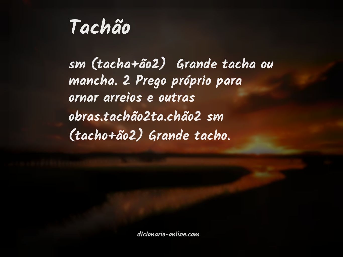 Significado de tachão