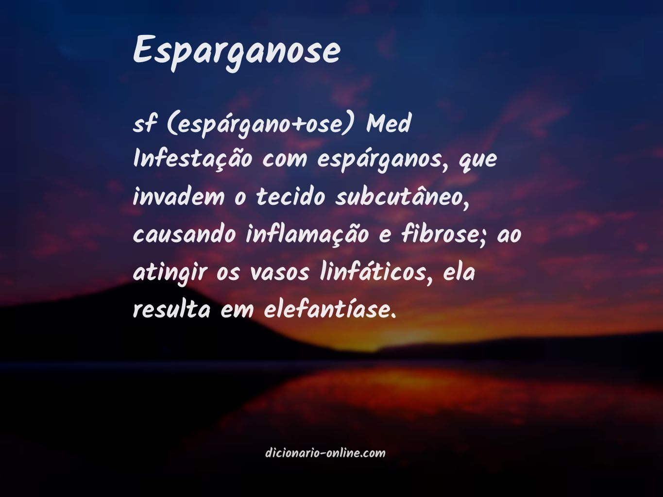 Significado de esparganose