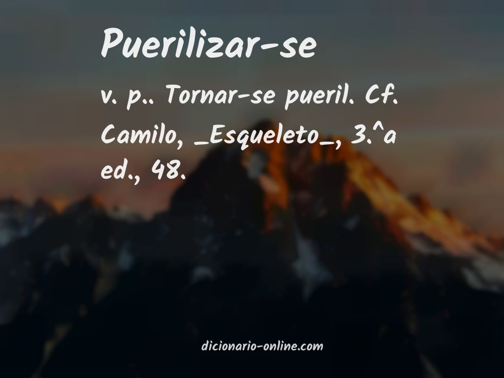 Significado de puerilizar-se