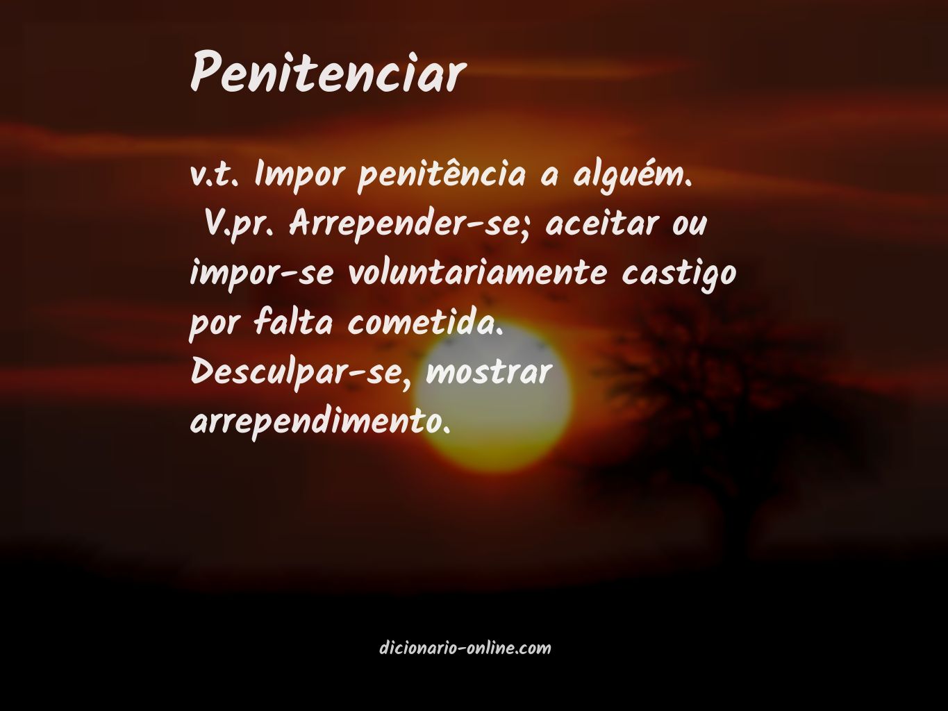 Significado de penitenciar