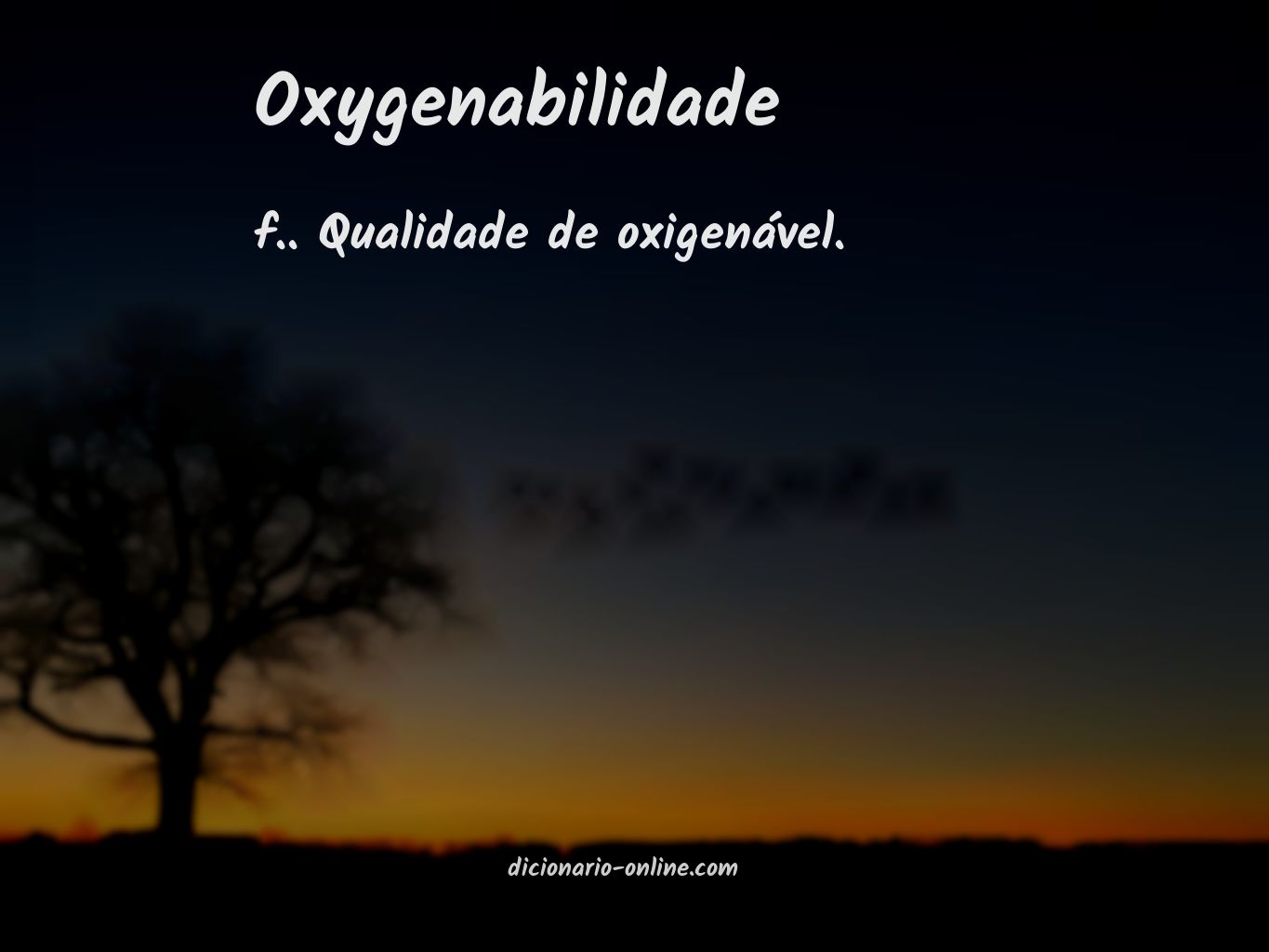 Significado de oxygenabilidade