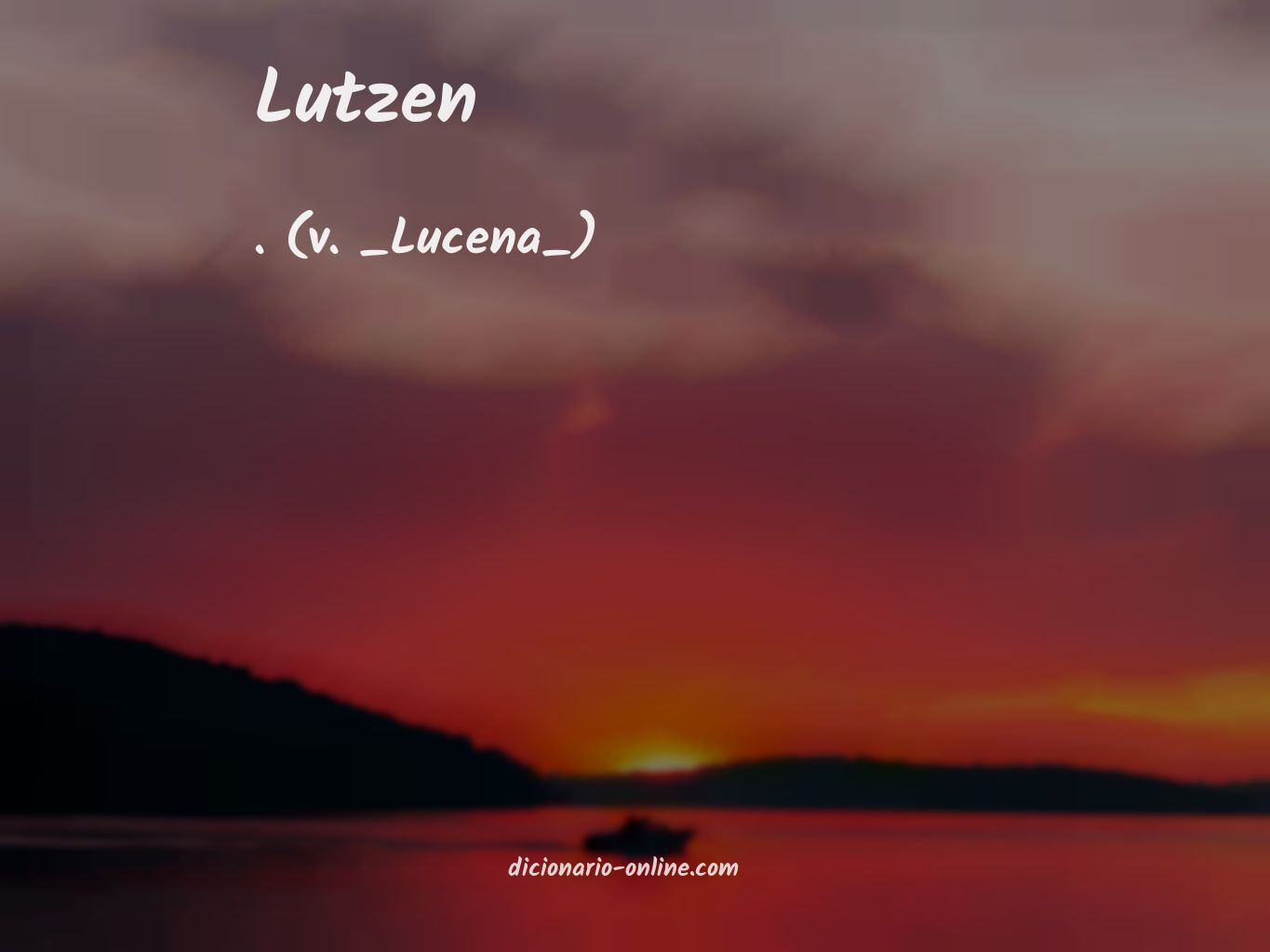 Significado de lutzen