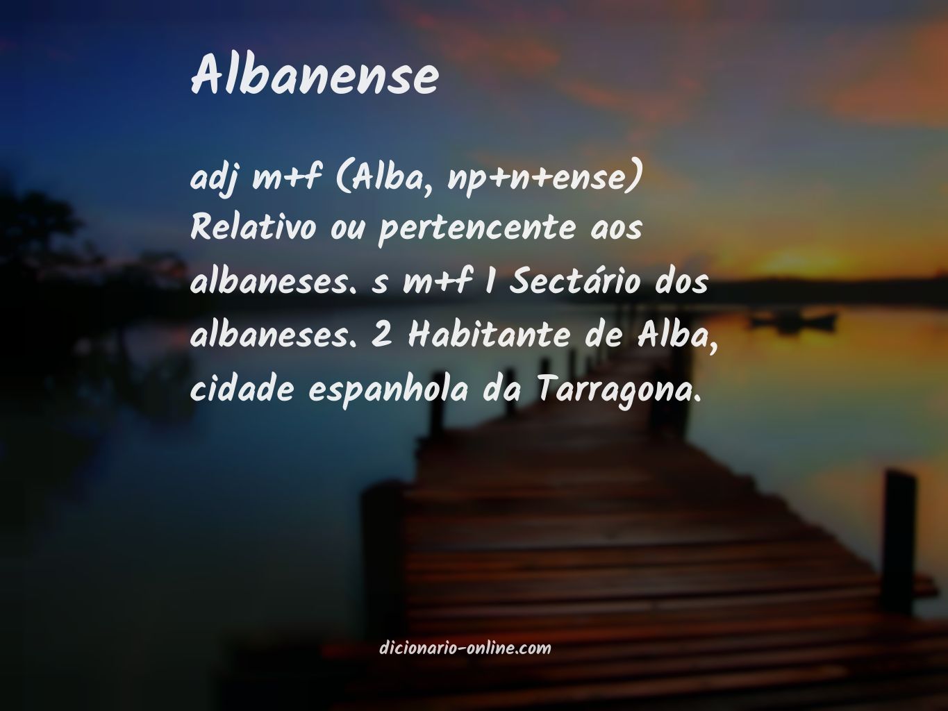 Significado de albanense