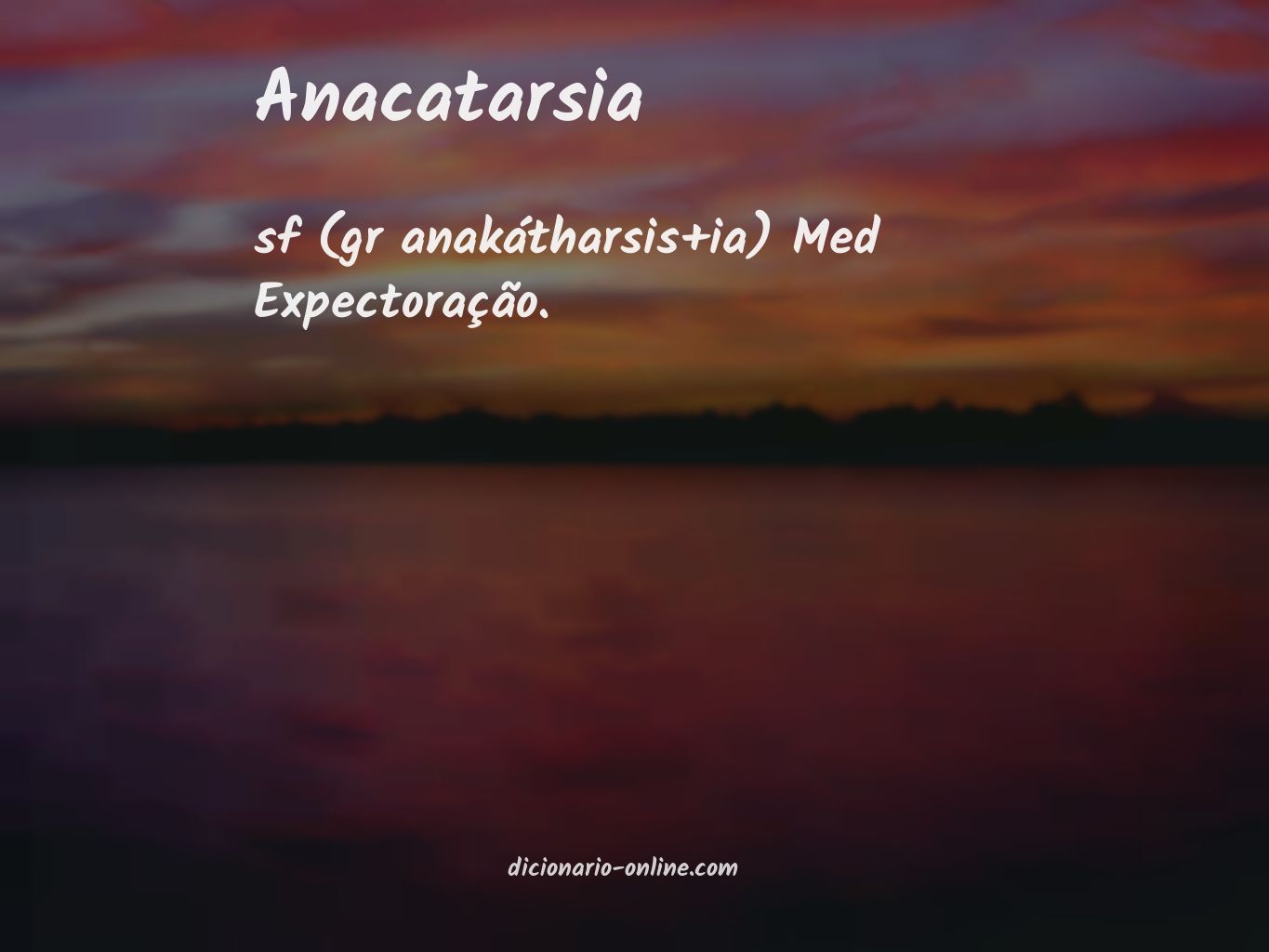 Significado de anacatarsia