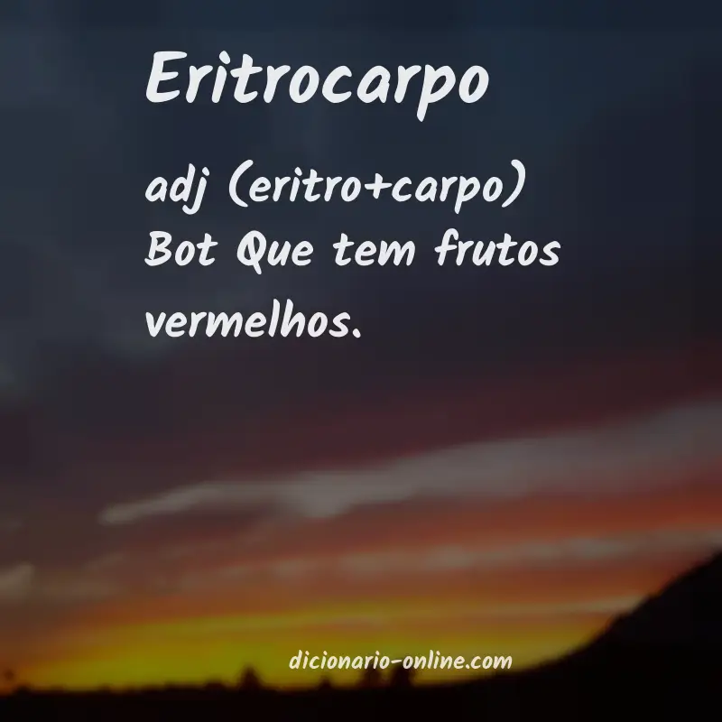 Significado de eritrocarpo